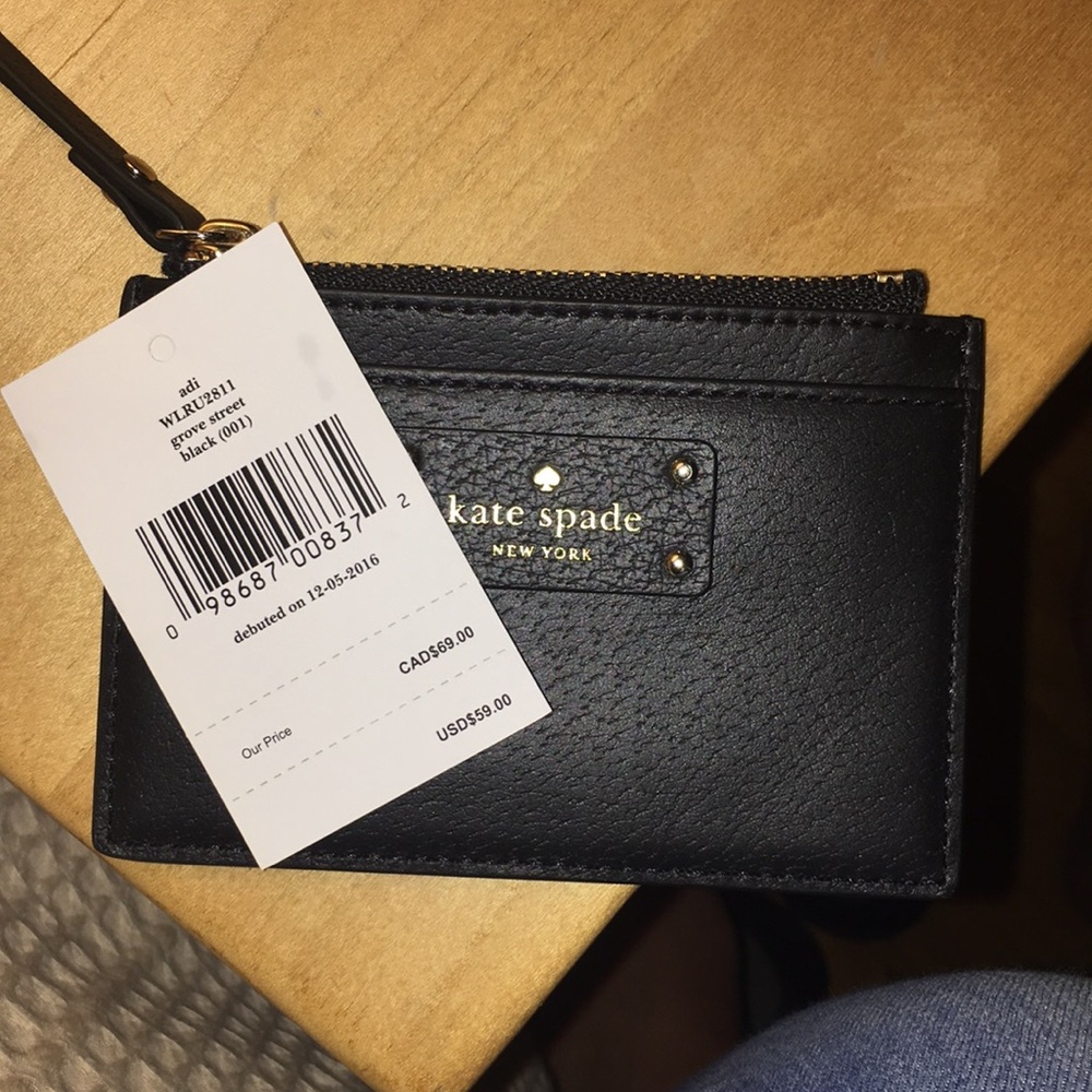 Kate Spade leather card case wallet